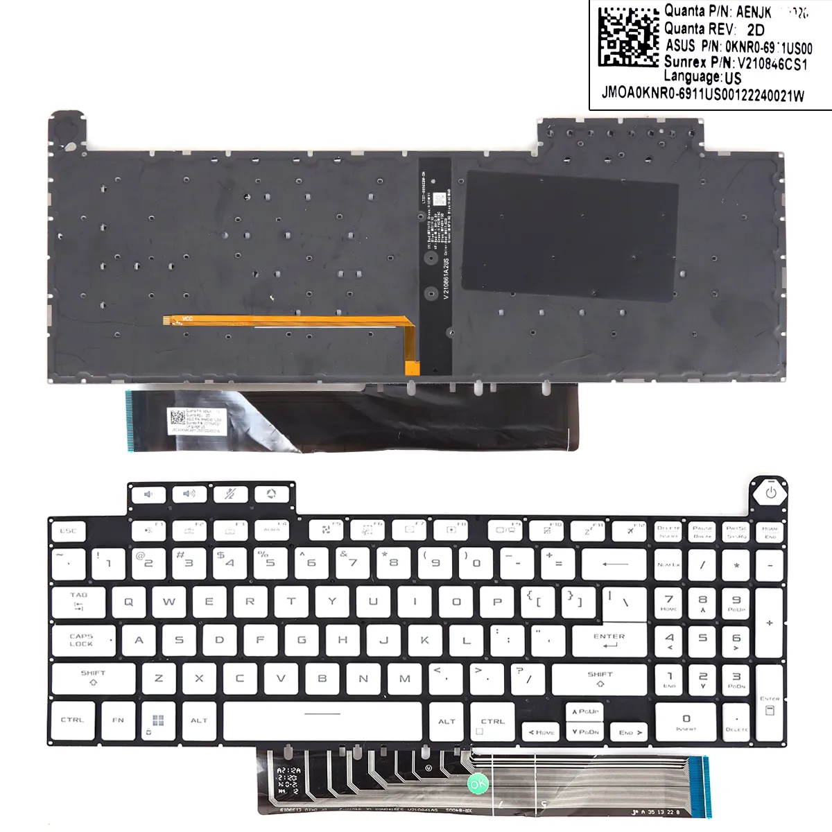 Picture of ASUS TUF Gaming F15 A15 F17 A17 FX507 FX507Z FA507 FA507R FX517 FX517Z FX707 FX707Z FA707 FA707R WHITE(RGB WIN8)